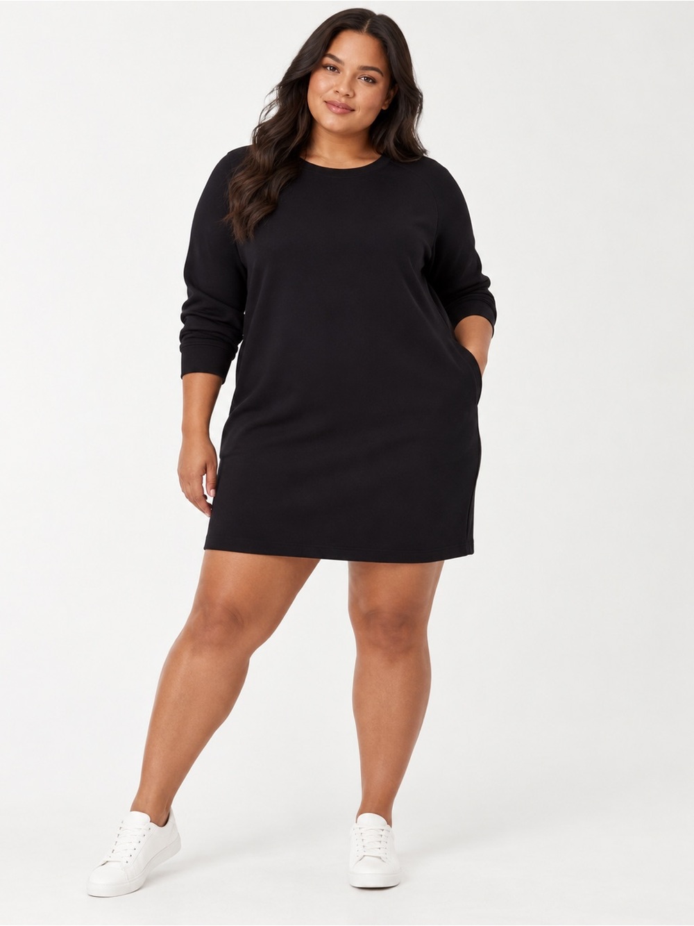 Spanx AirEssentials Crew Neck Dress black air essentials long sleeve size 2X